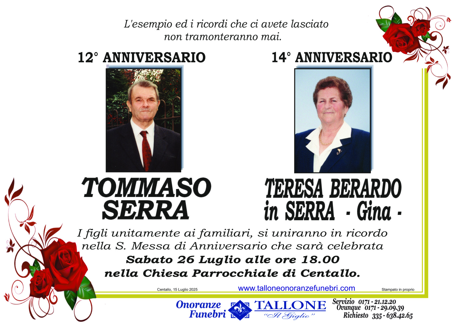 Tommaso Serra Teresa Berardo in Serra
